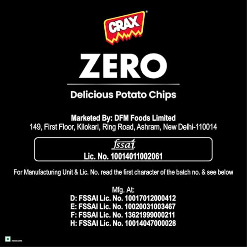 Image of Crax Zero Potato Chips Classic Salted Snacks 65g /70g (Weight may vary)
