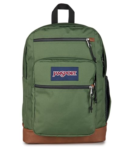 Image of JanSport Cool Backpack with 15-inch Laptop Sleeve, Large Computer Bag Rucksack with 2 Compartments, Ergonomic Straps, Cargo Green