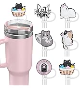6 Coperture Per Cannuccia In Silicone Animali Marini – Antipolvere Per Stanley 30/40 Oz E Cannucce Da 10 Mm