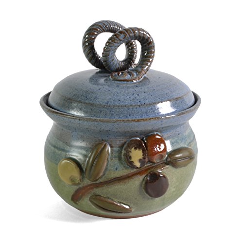 MudWorks Pottery Olive Branch Garlic Keeper