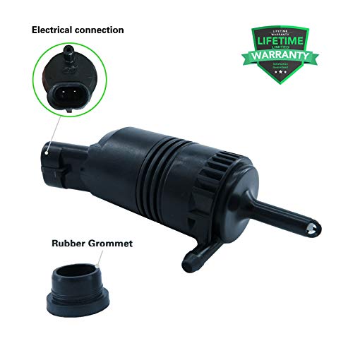 Tostmolt 2Pcs 12V Front+Rear Windshield Washer Fluid Pump W/Grommet For Astro Safari Trailblazer Envoy Suburban Yukon Tahoe Escalade Acadia Typhoon S15 Jimmy S10 Blazer Traverse Caprice Trax & Multi #TOP6
