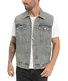Inspirée du style motard : la finition délavée lui confère un effet vintage authentique et une texture denim riche