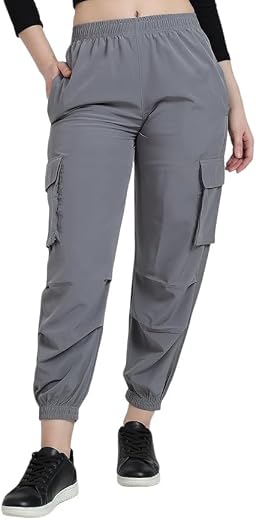 Super Light Weight Parachute Baggy Pants for Women with Cargo Pockets.