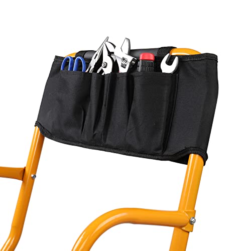 Winado 4 Step Ladder With Handrails & Toolbag, 330Lbs Folding Step Stool, W/Non-Slip Side Armrests Large Pedal Area, Suitable For Home Office #TOP1