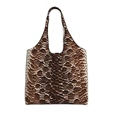 KIPOSTYZTT Bolso de hombro de lona para mujer, estampado de piel de serpiente, bolso de mano con asa superior para compras, trabajo, escuela, viajes, casual, diario