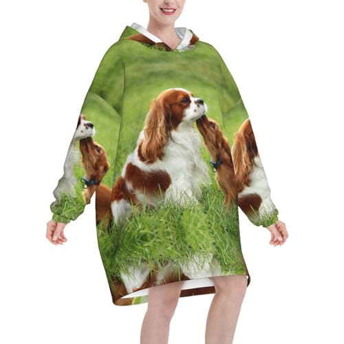 Couverture à capuche Cavalier King Charles pour cocooning - 2