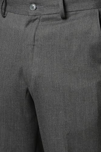 Image of Louis Philippe Men's Slim Fit Classic & Modern Styling Work Ready Textured Formal Trouser