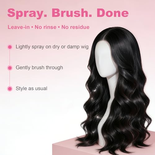 Oivolii Human Hair Wig Care Spray, Alcohol-Free Leave-In Conditioner with Argan Oil, Keratin & Silk Protein, Lightweight Detangler & Moisturizer for Shine, Frizz Control and Daily Wig Maintenance