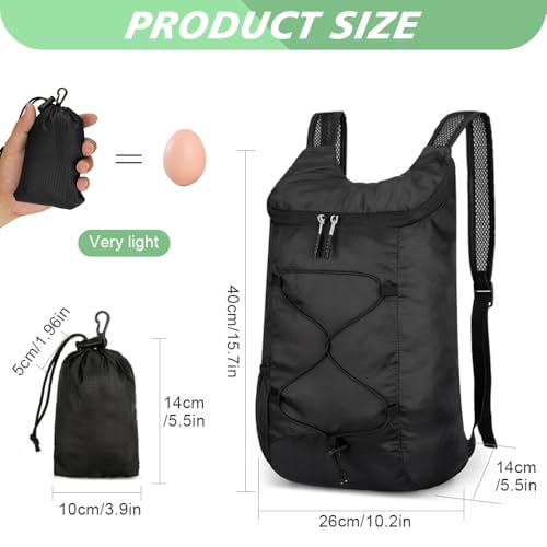 Yzrohyi Zaino Pieghevole Ultraleggero Impermeabile,Zaino Per Sciare Donna Uomo,Zaino Da Camminata,Zaino Escursionismo,Zaino Trekking,Zaino Ripiegabile Da Viaggio,Zaino Richiudibile Tascabile - 2
