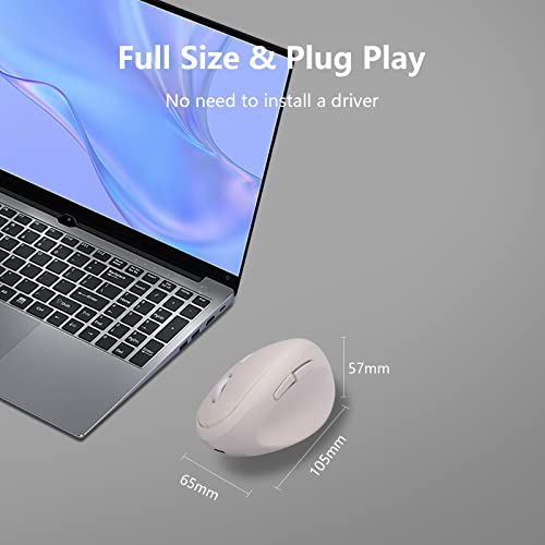 Image of Super Space Ergonomic Wireless Computer Mouse, White, Unisex