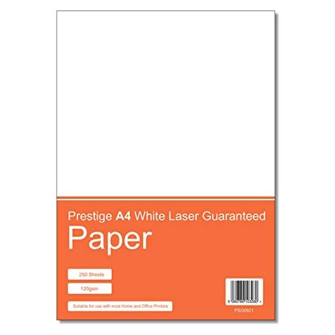 Prestige Premium A4 White Laser Guaranteed Letterhead Paper 120gsm - 250 Sheets Cover