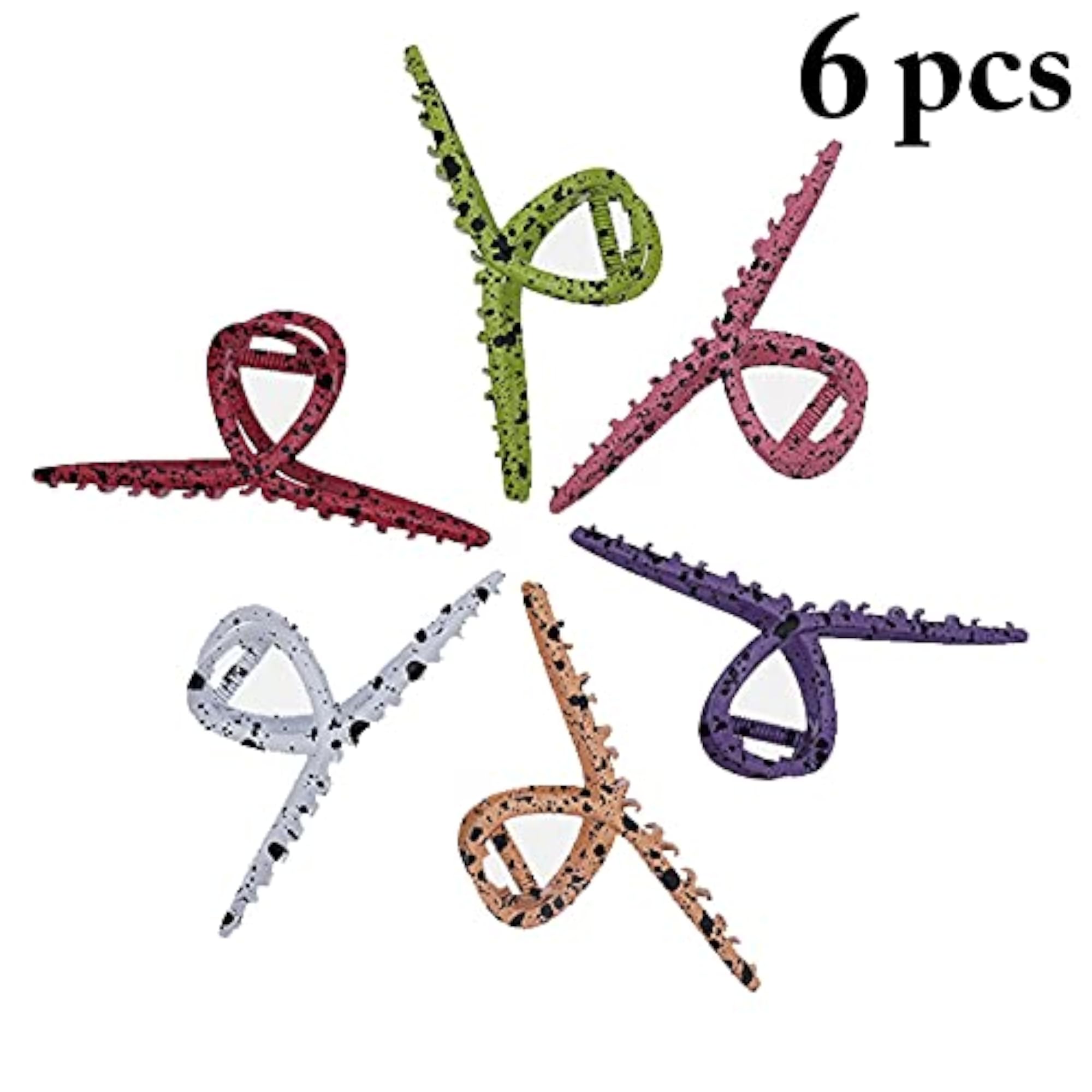 Hair Claw Clips, Large 6PCS Fashion Decorative