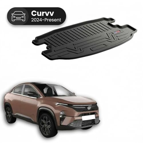 Image of 3D TPE Car Boot Mat for Curvv (2024 Onwards) Custom Fit, Heavy Duty & Anti-Slip Boot Mat | All Weather Resistant, Waterproof & Dustproof Trunk Liner, Car Dicky Mat for Curvv