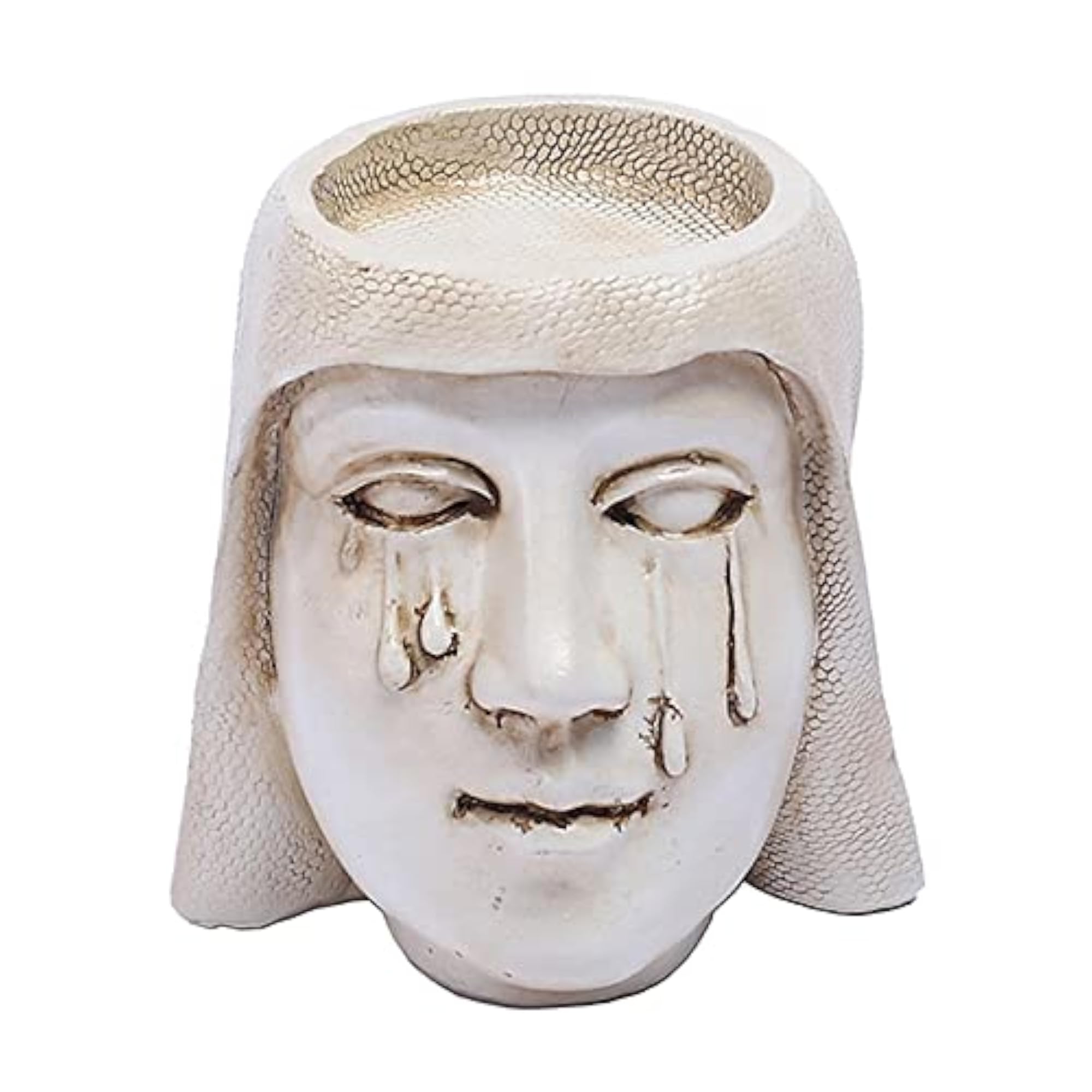 Virgin Mary Resin Statue Candlestick