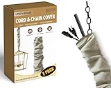 Royal Designs CC-1-LB Beige Cord & Chain Cover 4' Linen Fabric Touch Fastener, Linen Beige