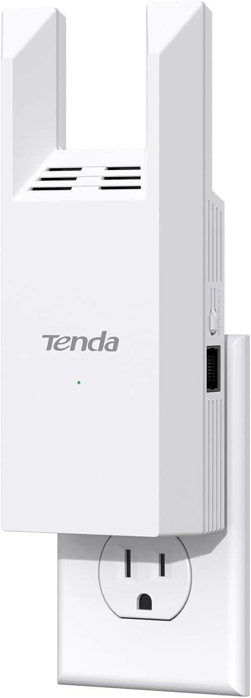 Tenda WiFi Extender N300, WiFi Extender Signal Booster, with Ethernet Port, Up to 800 Sq. Ft.,Single Band WiFi Booster, Repeater Mode&AP Mode,Easy Setup,2.4GHz only(R10-WT)