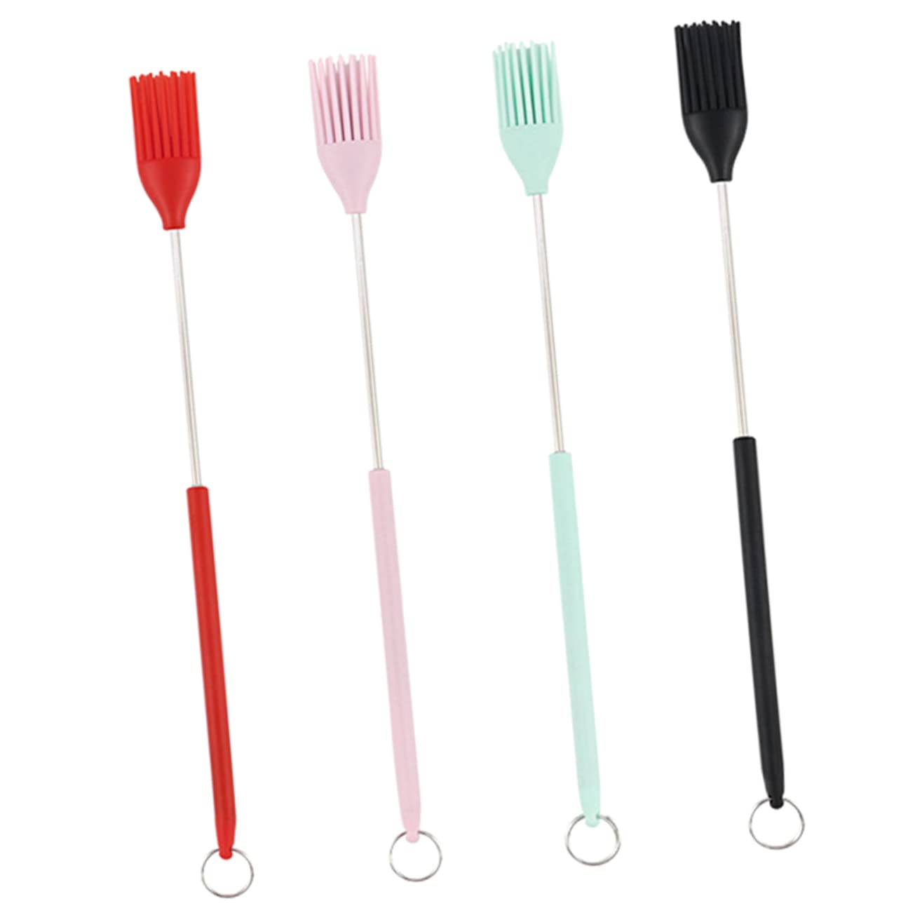 Abaodam 4Pcs Silicone Basting Brush Portable Kitchen Utensils for Cooking Baking Bbq Grilling Ergonomic Handle Easy to Clean Durable Lightweight Versatile Use for Meats