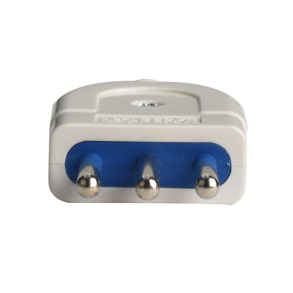 Enchufe Eléctrico 10A 2P + T Con Salida De Cable Recto, Enchufe S11 Italiano Estándar Pequeño Con Grosor De 11 Mm, Plano Para Ahorrar Espacio (25 Unidades, Blanco
