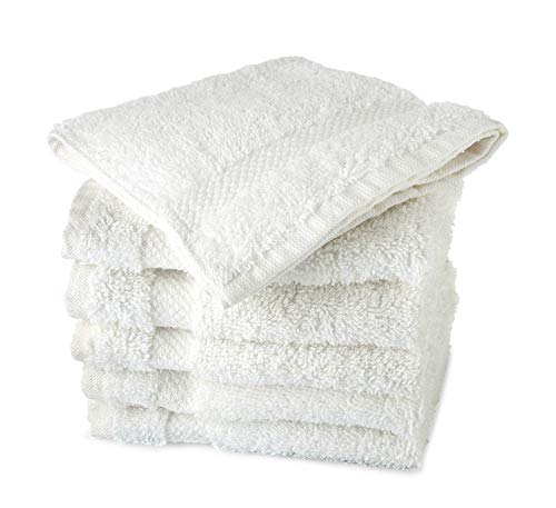 6-Pack of TowelFirst Luxury White Washcloths