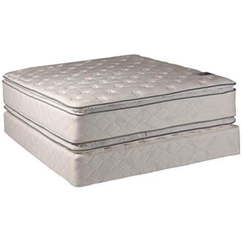 Dream Solutions USA Natural Sleep - (Queen Size) Medium Soft PillowTop Mattress and Box Spring Set, Two-Sided Sleep System with Enhanced Cushion Support-Fully Assembled Cover