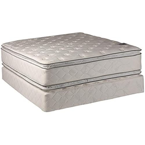 Dream Solutions USA Natural Sleep - (Queen Size) Medium Soft PillowTop Mattress and Box Spring Set, Two-Sided Sleep System with Enhanced Cushion Support-Fully Assembled