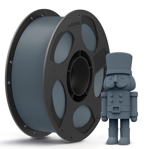 ANYCUBIC PLA Filament 1.75 mm, Refill PLA and Spool Kit, 3D Printer Filament PLA, Vacuum Packaging, Intelligent Identification, 1 kg, Blue Grey