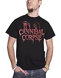 cannibal corpse hammer smashed face t-shirt machine Washable Cannibal Corpse T Shirt Acid Blood Skeleton Band Logo offiziell Herren Nue L
