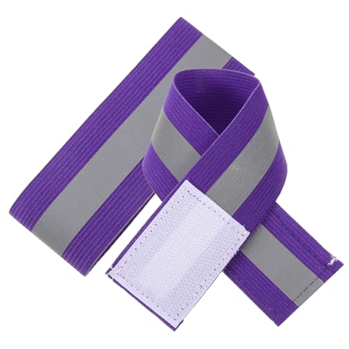 Hemoton 1Pair Reflective Fitness Armbands High Visibility Safety Ankle Bands for Night Running Walking Comfortable Elastic Straps for Outdoor Activities