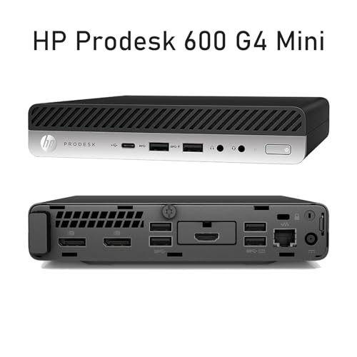 Image of HP ProDesk 600 G4 Mini Desktop Win 11, Computer PC w / 24in Monitor, 600G4 Mini PC Computer Core 8th 3.5GHz, 8GB RAM, 256GB SSD, RGB Keyboard and Speaker, HDMI (Renewed)
