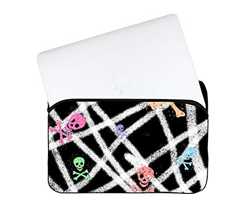 Image of Theskinmantra Skull Spray Slip-on Laptop /MacBook Sleeve case Cover Bags.
