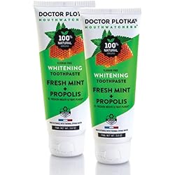Mouthwatchers Fluoride Free Hydroxyapatite Toothpaste, Mint, 2-Pack, 3 oz | Nano-Hydroxyapatite for Sensitive Teeth, Organic Propolis, SLS Free, Naturally Sourced Whitening, Remineralizing, Vegan