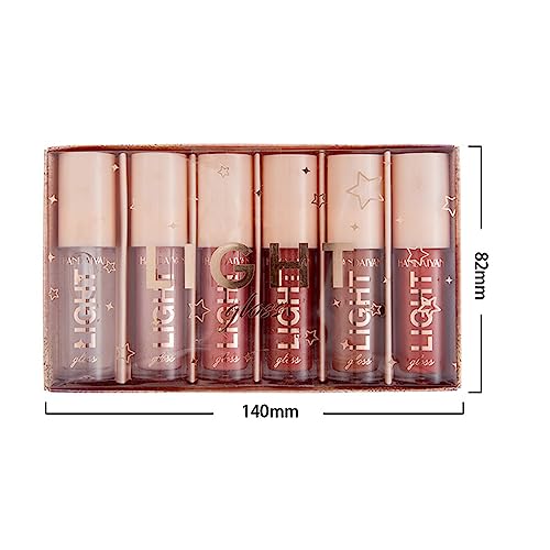 Tongyend Lip Gloss Sets,6 Pcs Lip Glow Oil,Tinted Lip Oil,Moisturizing Plumping Lip Gloss Hydrating Polished Lip Oil Set,Light Color Lip Plumper Lipstick Sets for Women (Set B) - Image 8