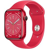 Apple Watch Series 8 (GPS, 45mm) Smartwatch con cassa in alluminio (PRODUCT) RED con Cinturino Sport...