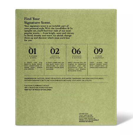 Goodfellow & Co Men's Cologne Sampler Set - Trial Size - 0.5 fl oz/4ct