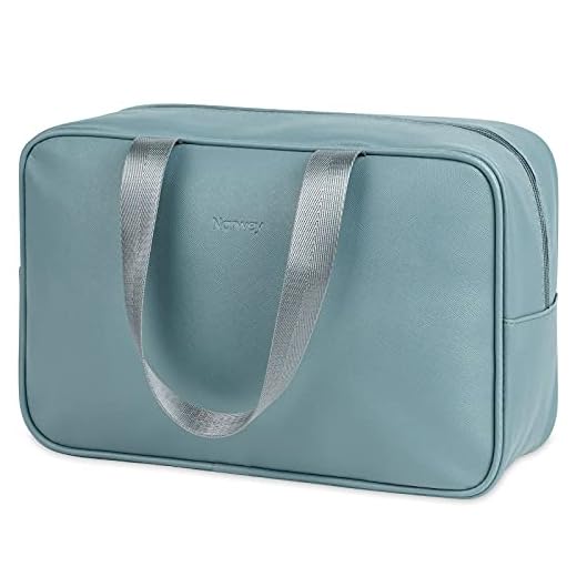 Narwey Neceser Bolsa de Aseo Grande Cosmético Bolsa de Viaje Organizador de Maquillaje para Mujeres y Niñas (Gris Azul)