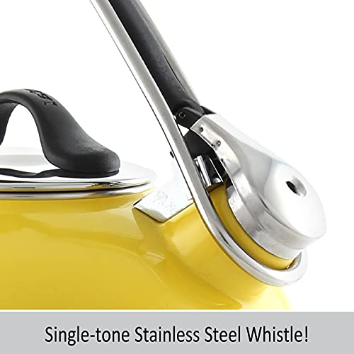Chantal Classic Loop Enamel On Steel Whistling Tea Kettle, 1.8 Quart, Canary Yellow, (37-Loop Yc) #TOP4