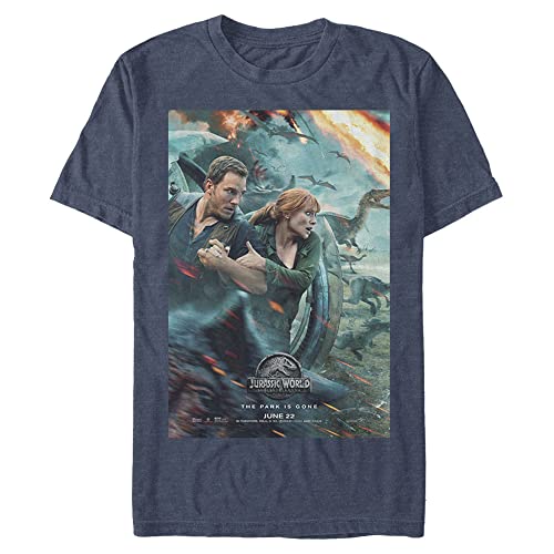 T-Shirt Jurassic Park Homme Jurassic World Fallen Kingdom Col Rond Noir