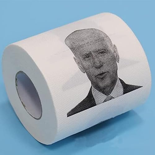 Ｊｏｅ B̮̼͉i̛̥̗den̡ Funny Prank Toilet Roll Paper, Biden Toilet Paper Roll Political Novelty Biden Tp Gag Gift -2 Ply Bathroom Tissue 200 Sheets #TOP2