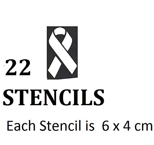 Multiple sclerosis (MS) Awareness Collection (Multiple sclerosis M.S Body Art Stencil Ribbon c1)