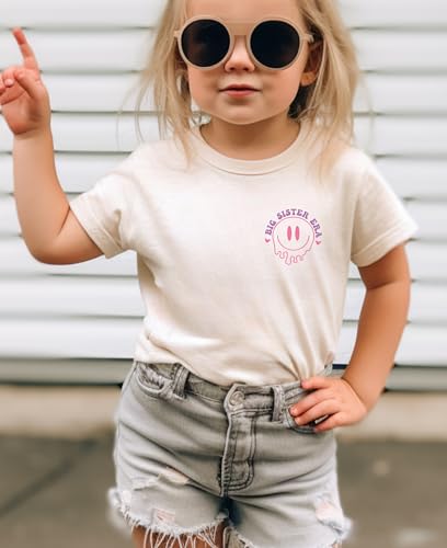 In My Big Sister Era Shirt, Sibling Reveal, Pregnancy Announcement Shirt, Baby Shower Gift, Toddler Girl Outfit, Trendy Retro Toddler Outfit,3