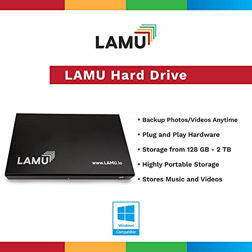 LAMU Portable Digital Photo Organizer - Digital Picture Manager for Windows - Software to Easily Organize Your Photos and Videos - Digital Photo Storage - 2 Terabytes (Charcoal Black) - Thumbnail 3
