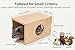 Yulexpy Chinchilla Natural Wood Hanging Tunnel Toys, Small Animals Tunnel Tube, Chinchilla Cage Accessories for Ferret Guinea Pig Rat Hiding and Resting (with Holes)