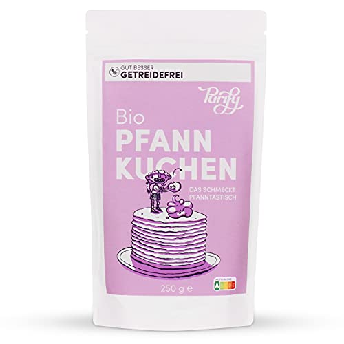 Purify Bio-Pfannkuchen - 250 g - getreidefreie Pfannkuchen-Backmischung ohne Weizen - glutenfreie Pfannkuchen ohne Zucker - ohne Süßgräser - sehr gut verträglich - mit Erythrit Cover