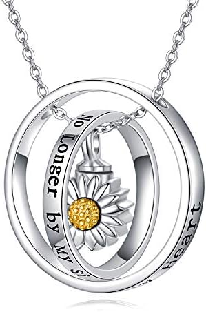 Urn Necklace for Ashes 925 Sterling Silver Ashes Necklace Daisy/Dog Paw Print Memorial Keepsake Urn Pendant Cremation Jewellery for Women Friends