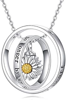 Urn Necklace for Ashes 925 Sterling Silver Ashes Necklace Daisy/Dog Paw Print Memorial Keepsake Urn Pendant Cremation Jewellery for Women Friends