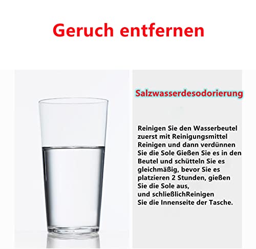 NIAVIS Faltbarer Wasserbehälter 2 Stück, Faltbares Tragbares Faltbares Trinkwasser, 5/10L Wasserbeutel Camping Wasserbehälter,Blau Plus Weiß,10LZahlung Für Wasserhahn – Bild 7