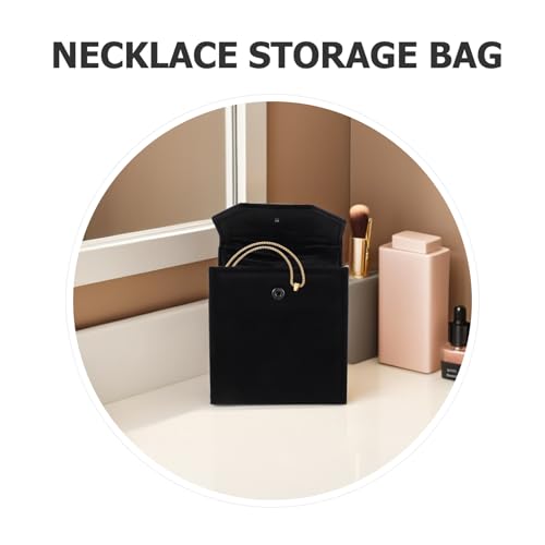 Bolsa de joyas para pendientes y collares con protección de terciopelo 4
