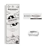 Störtebekker® Premium Rasierklingen - 100 scharfe Rasierklingen für alle gängigen Rasierhobel & Rasiermesser - aus schwedischem Edelstahl - für empfindliche Haut - inkl. hochwertiger Verpackung