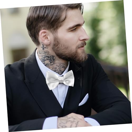 Set de corbatín, fajín y pañuelo para hombre plateado miniatura 4