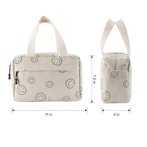 Large Makeup Bag for Women Corduroy Cosmetic bag Make up Bags Zipper Pouch with handle Cosmetic Organizer Toiletry Bag for Travel Storage3